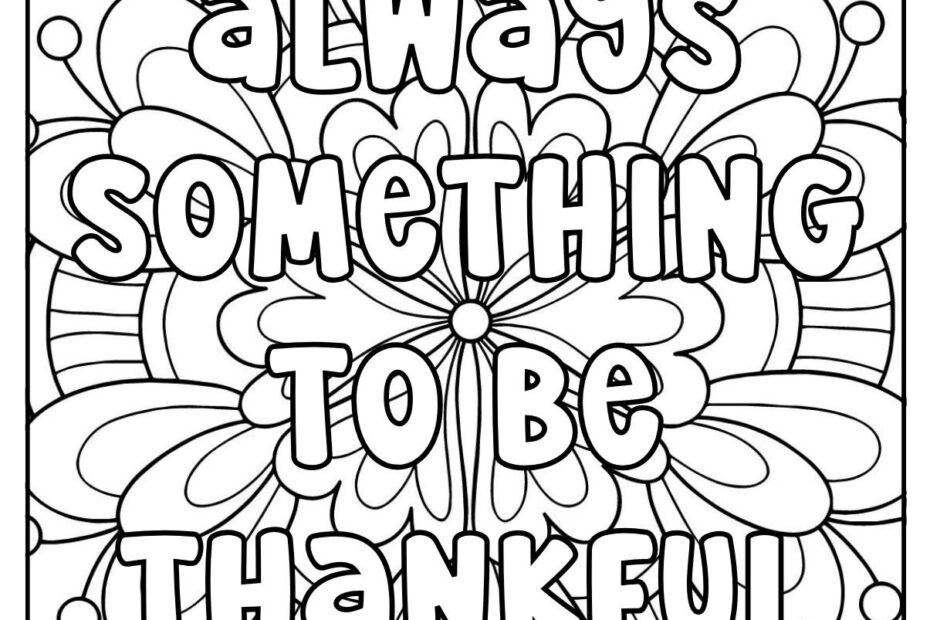 Free Grateful Coloring Pages PDF Printables To Download