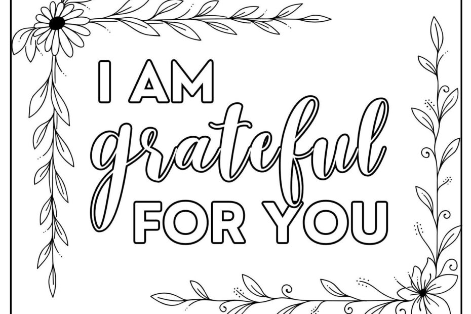 Free Grateful Coloring Pages PDF Printables To Download