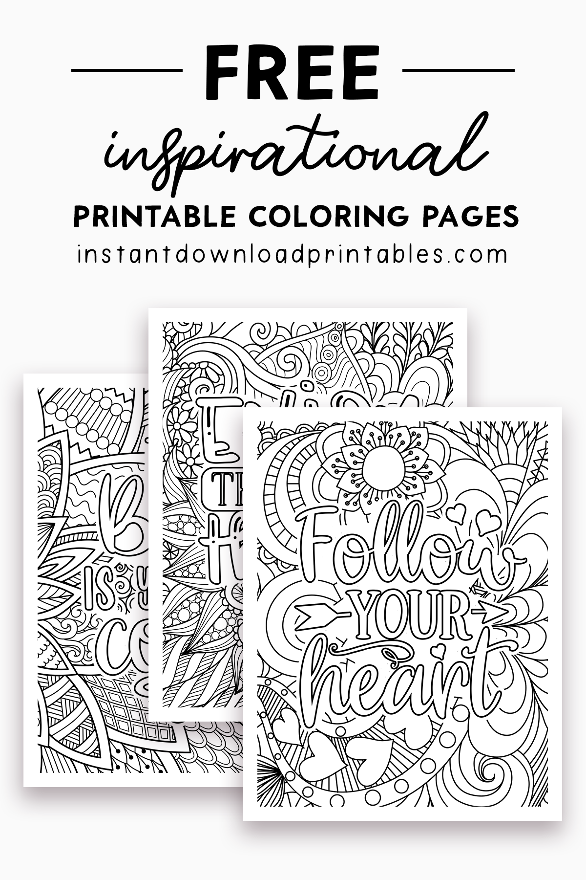 free printable inspirational coloring pages for adults