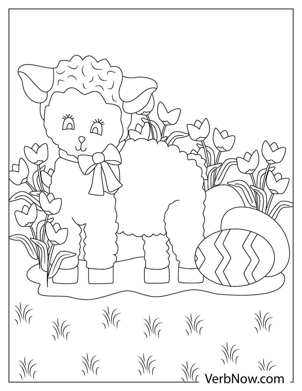 free coloring pages of lambs