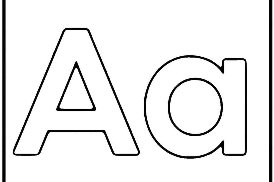 Free Letter A Coloring Pages Download ATC21S