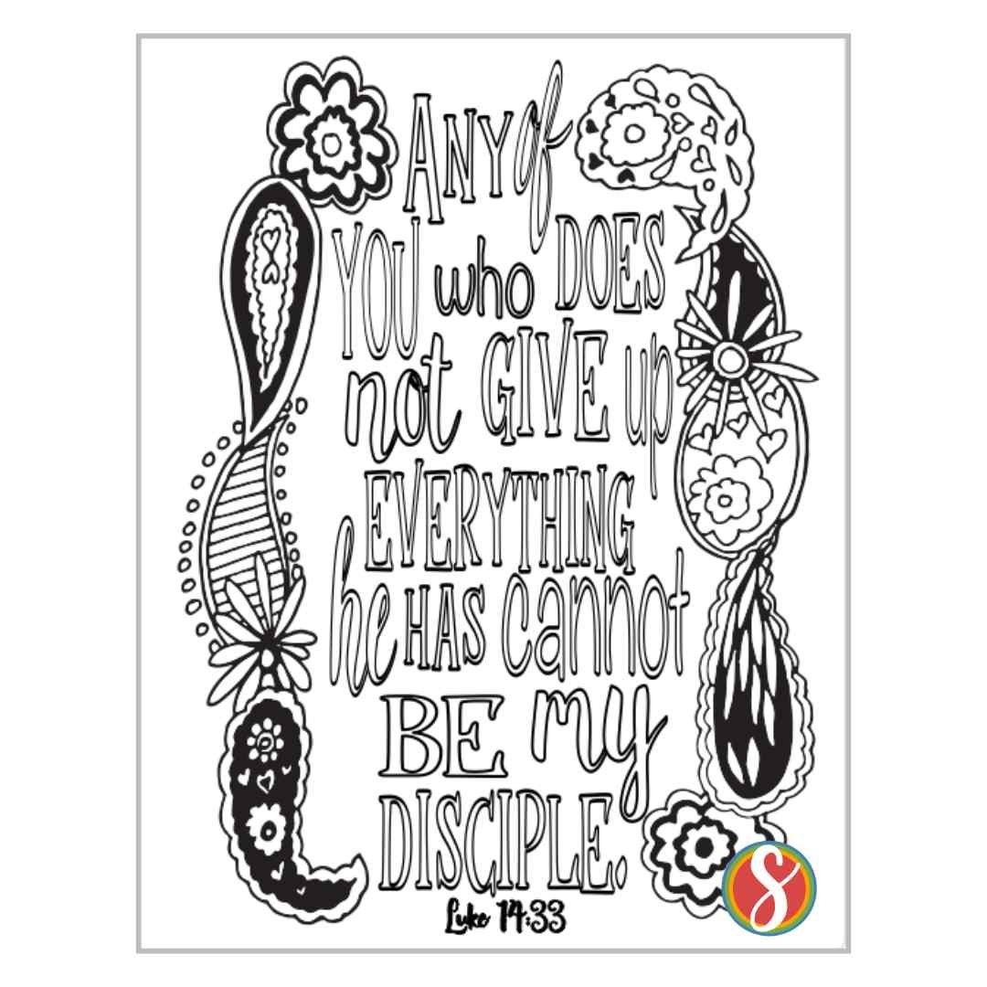 Free Luke Scripture Coloring Pages Stevie Doodles