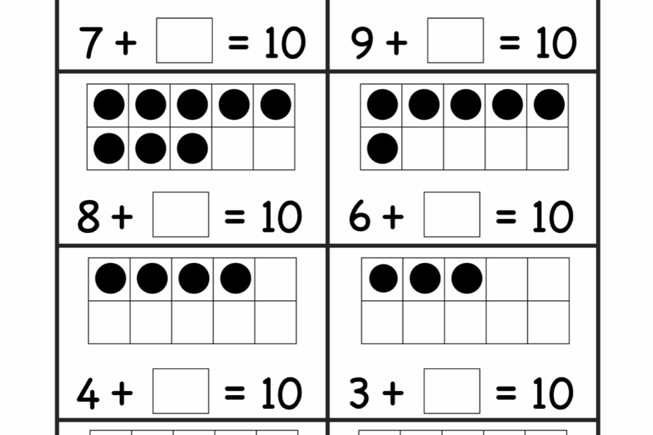 Free Making Ten Worksheet Kindergarten Worksheets Math Worksheets Library