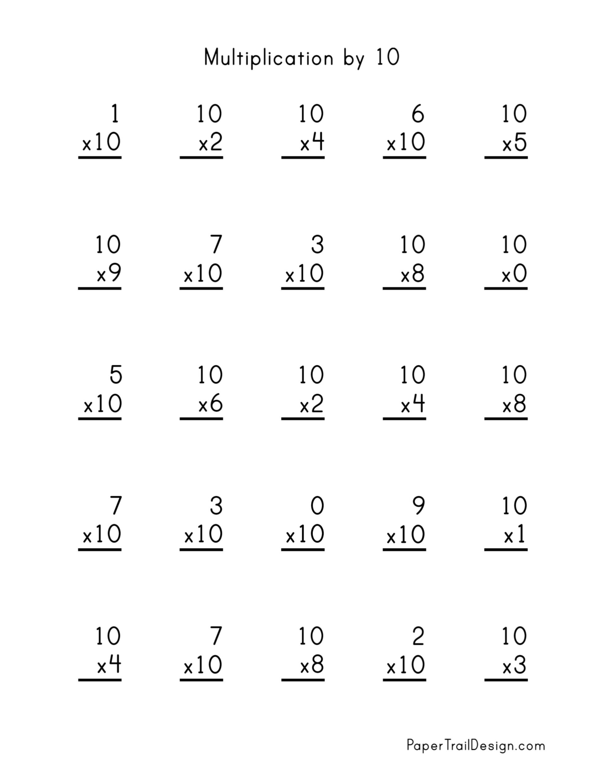 math multiplication worksheets