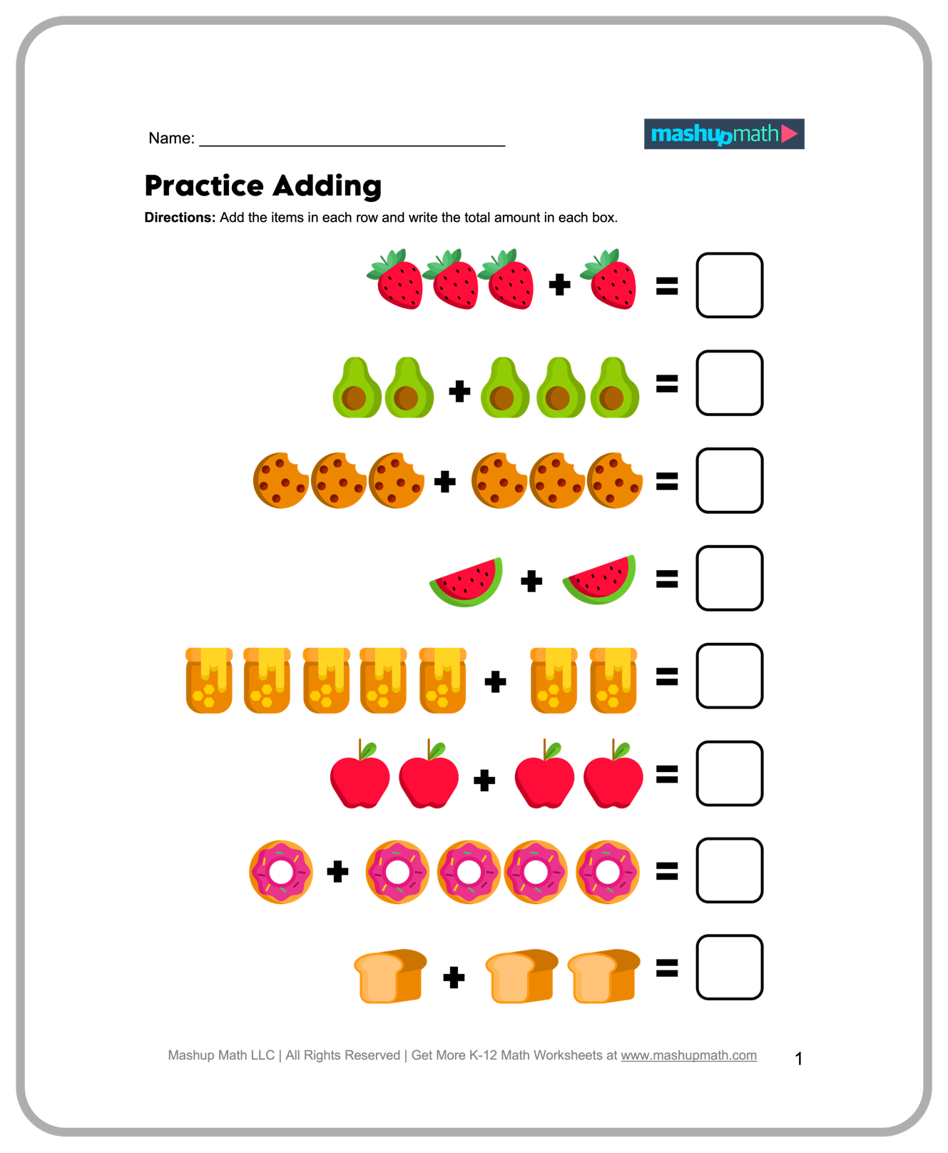 free printable preschool math worksheets