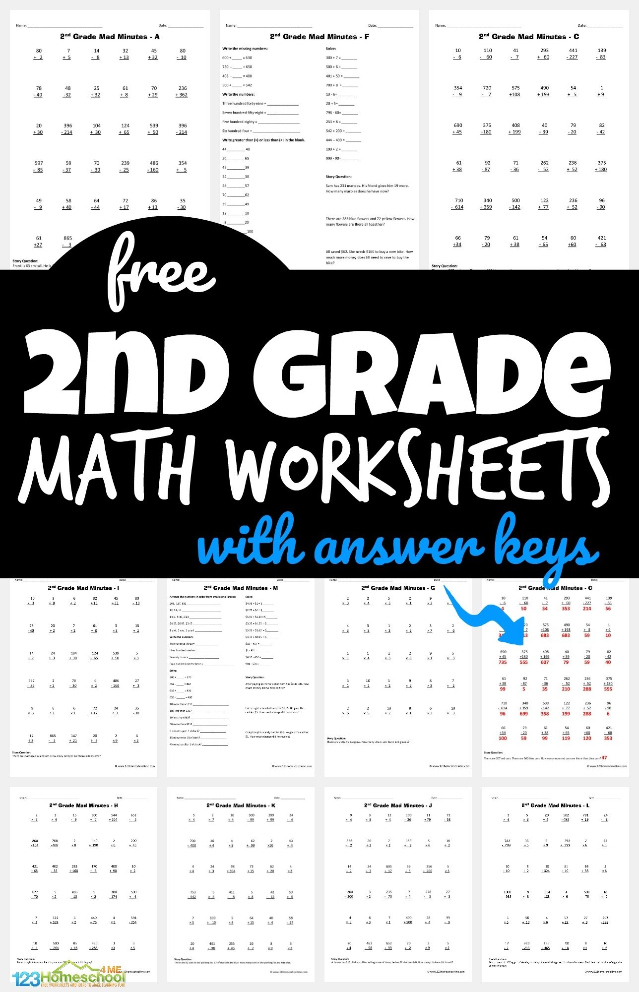 2 grade math worksheets