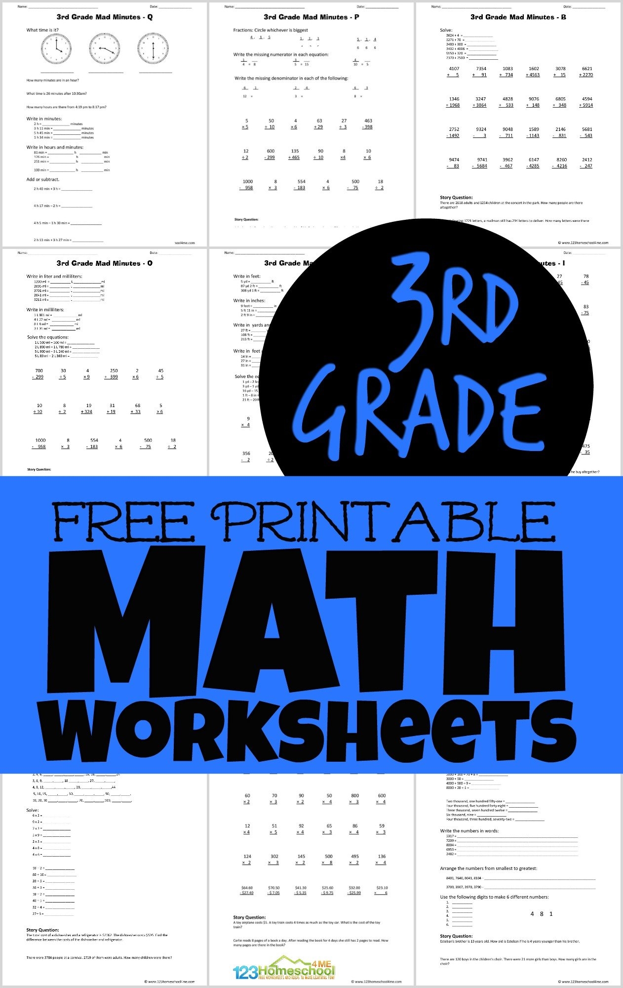 3rd grade math worksheets