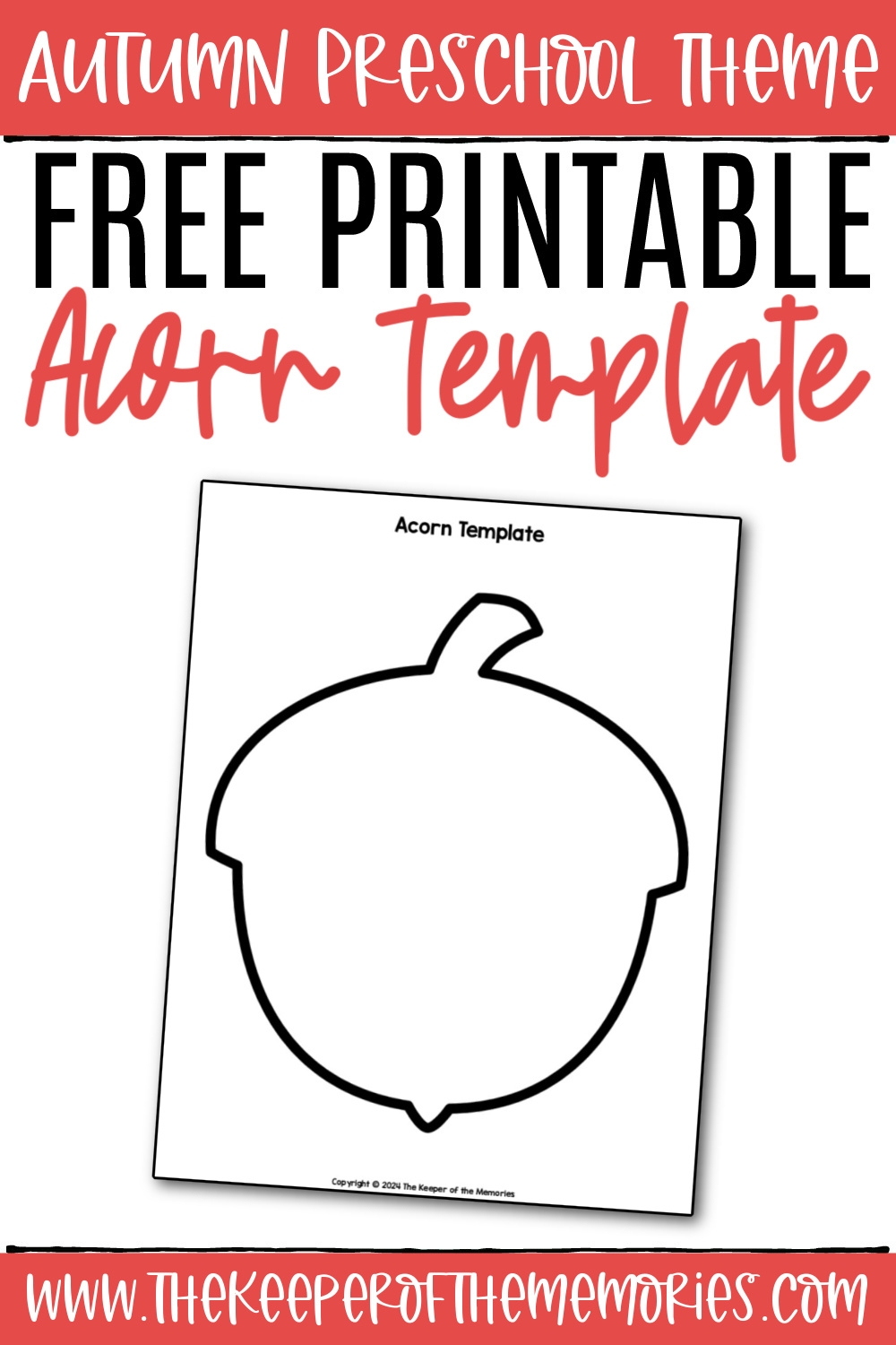 acorn template free printable