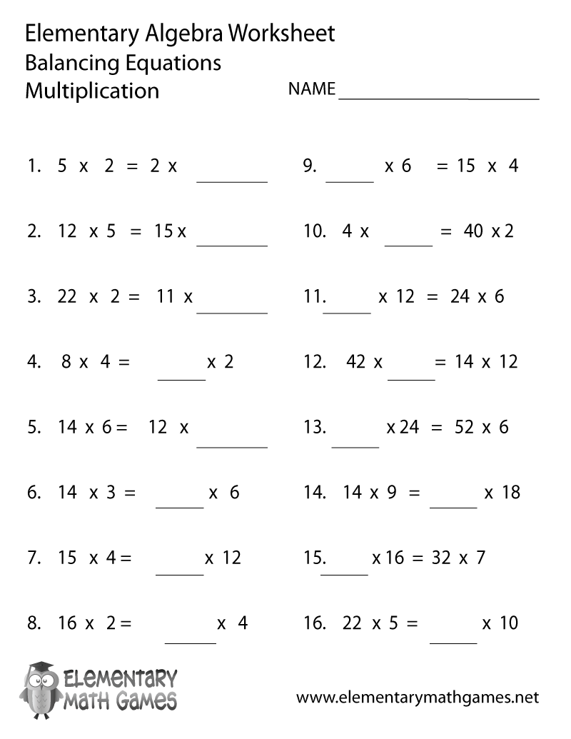 Free Printable Algebra Multiplication Worksheet Worksheets Library