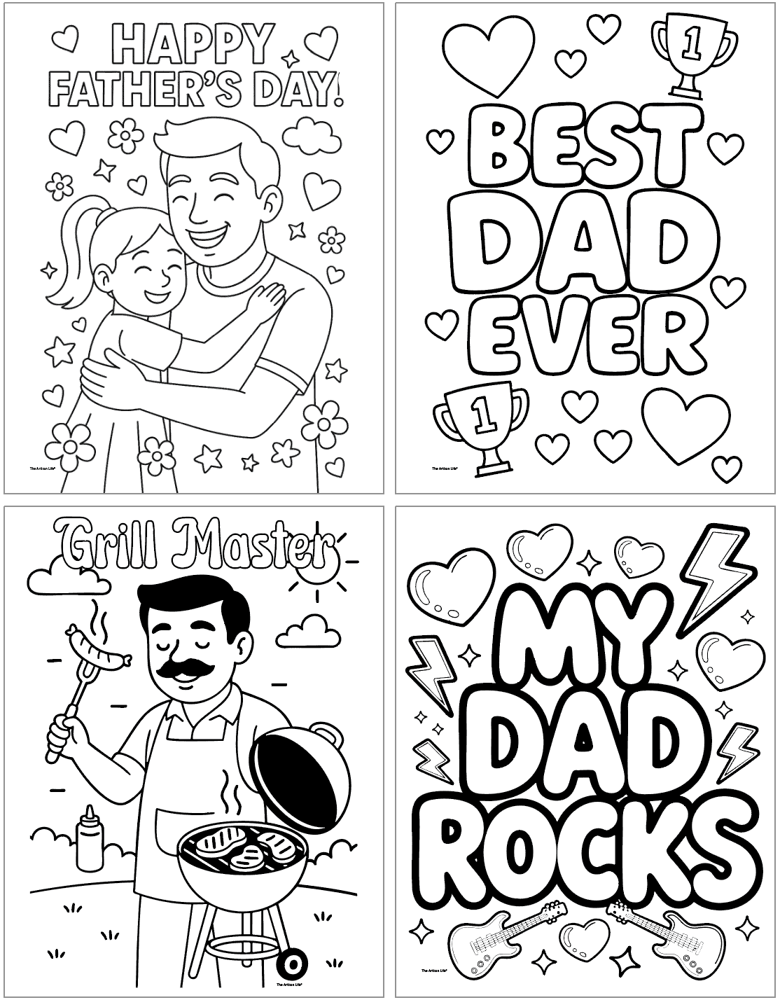 fathers day coloring sheets free