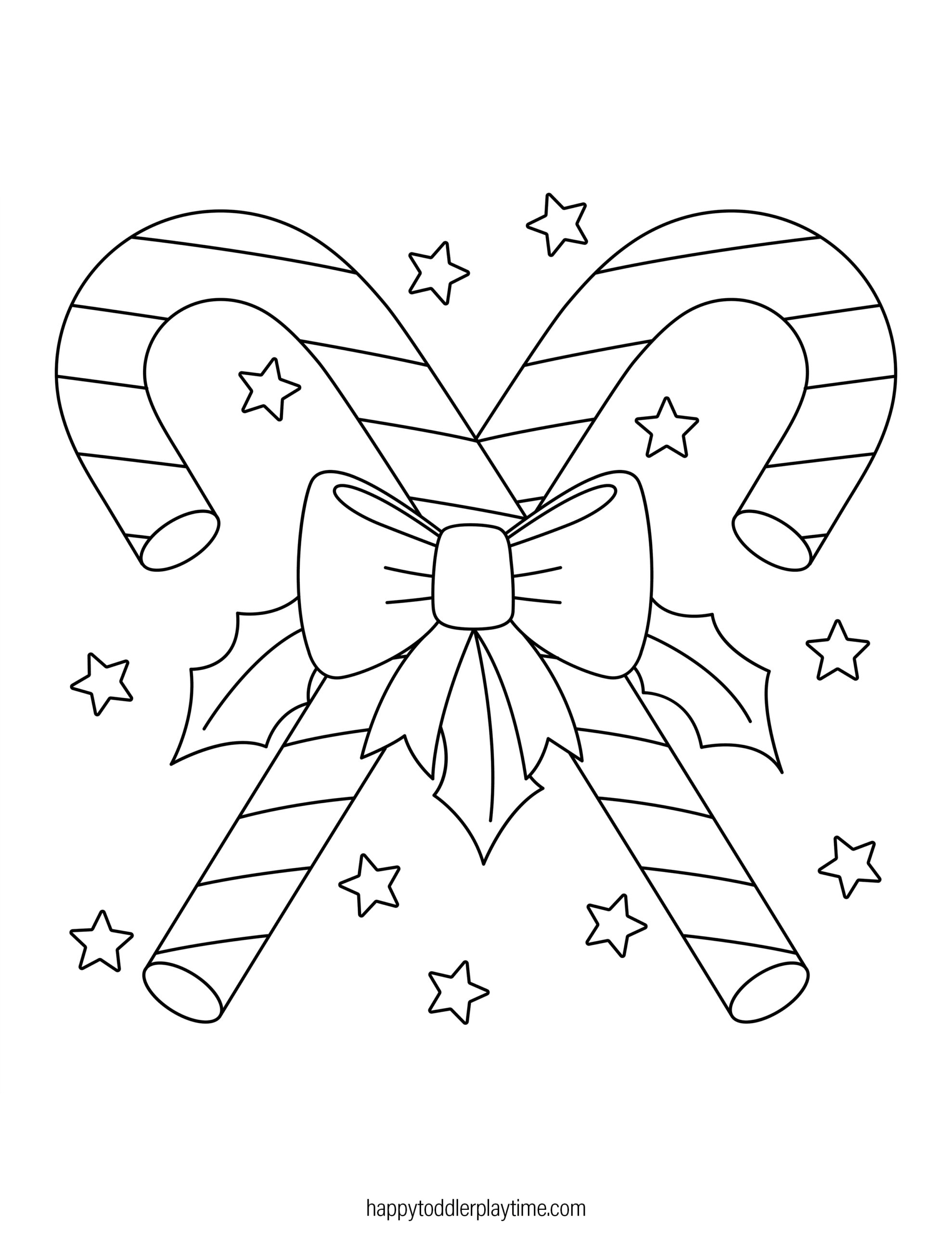 Free Printable Candy Cane Coloring Pages For Kids Happy Toddler 