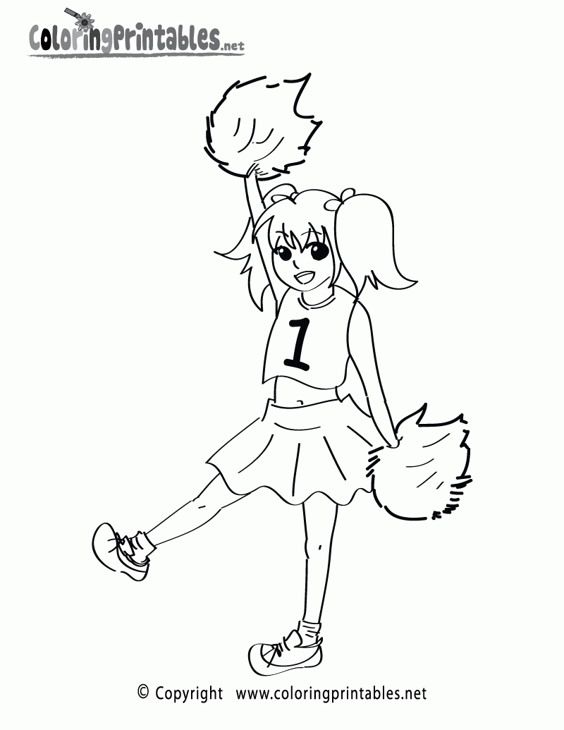 free cheerleader coloring pages