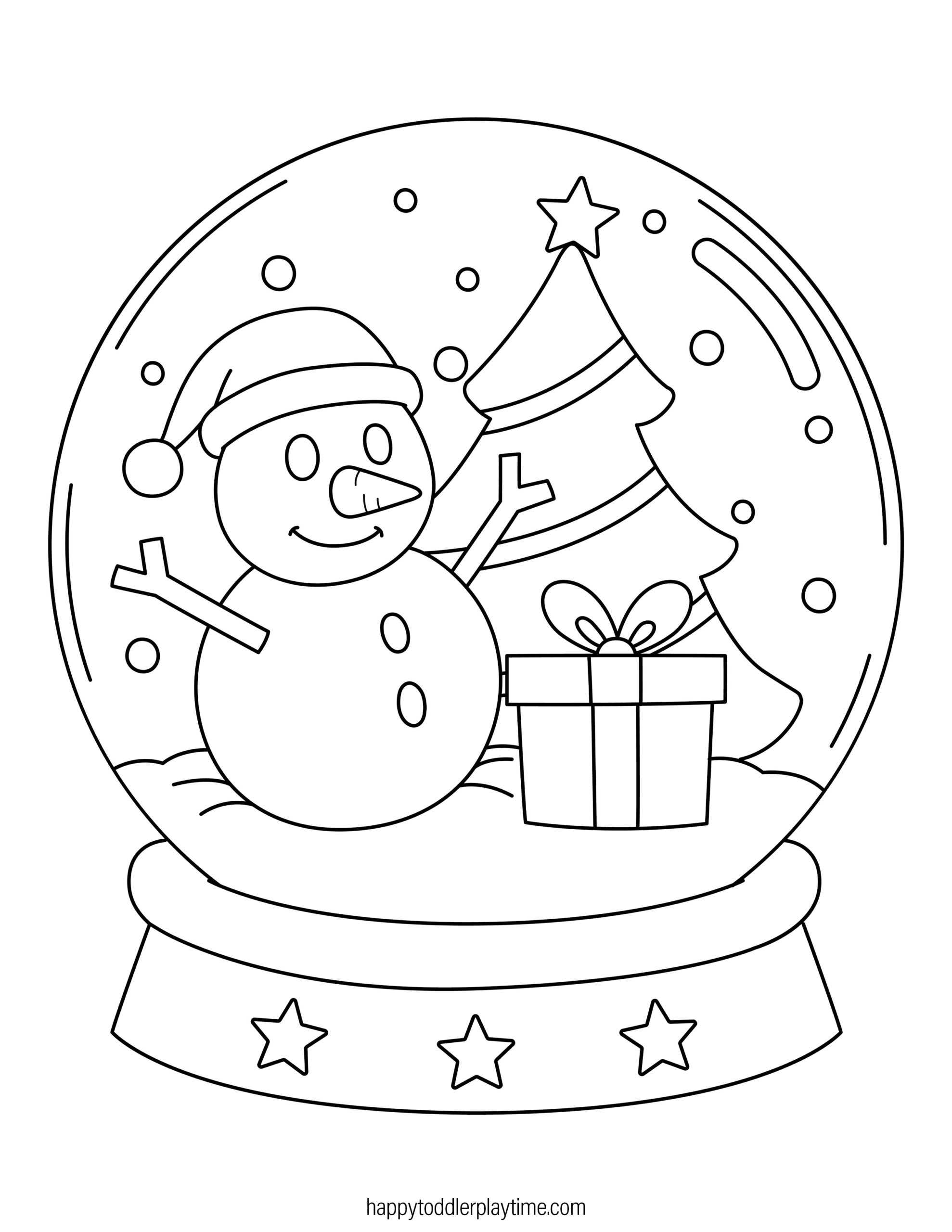 free easy christmas coloring pages
