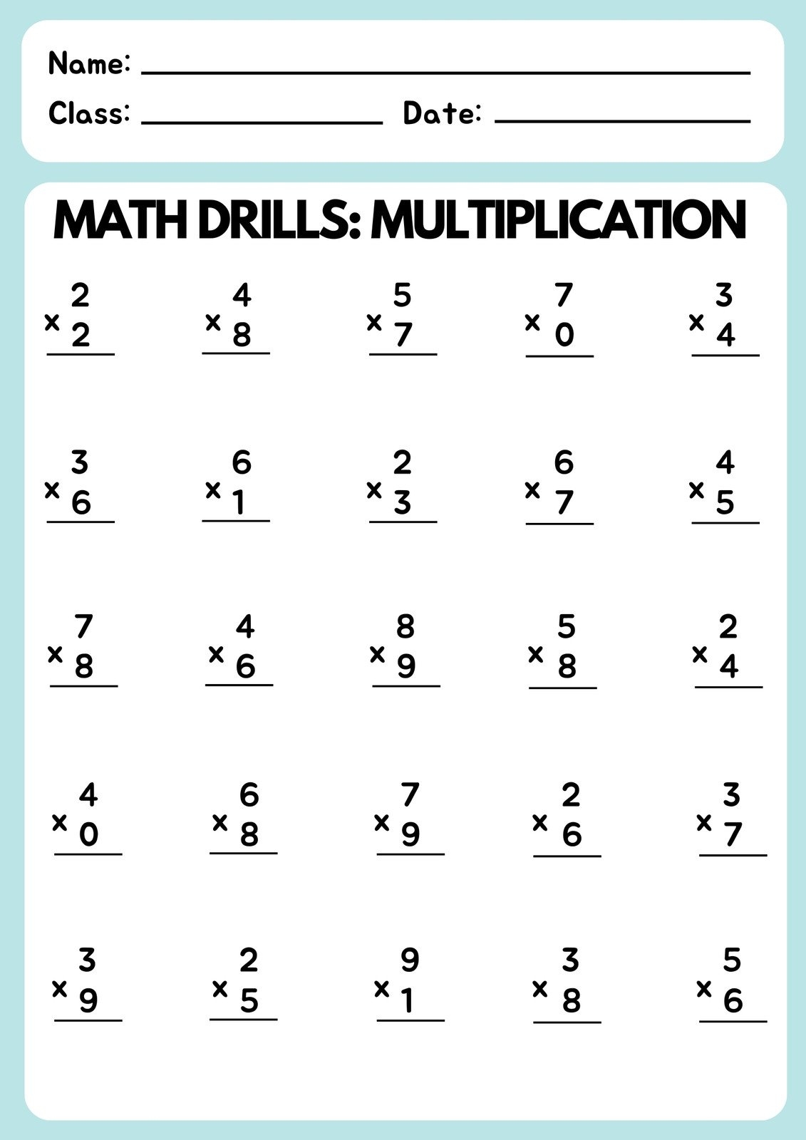 Free Printable Customizable Math Worksheet Templates Canva Worksheets Library