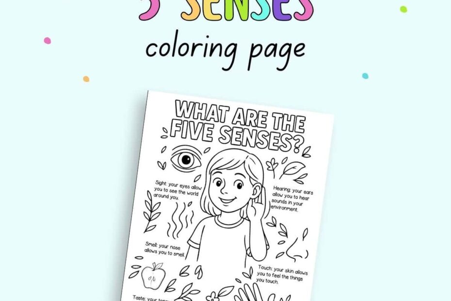 Free Printable Five Senses Coloring Page The Artisan Life