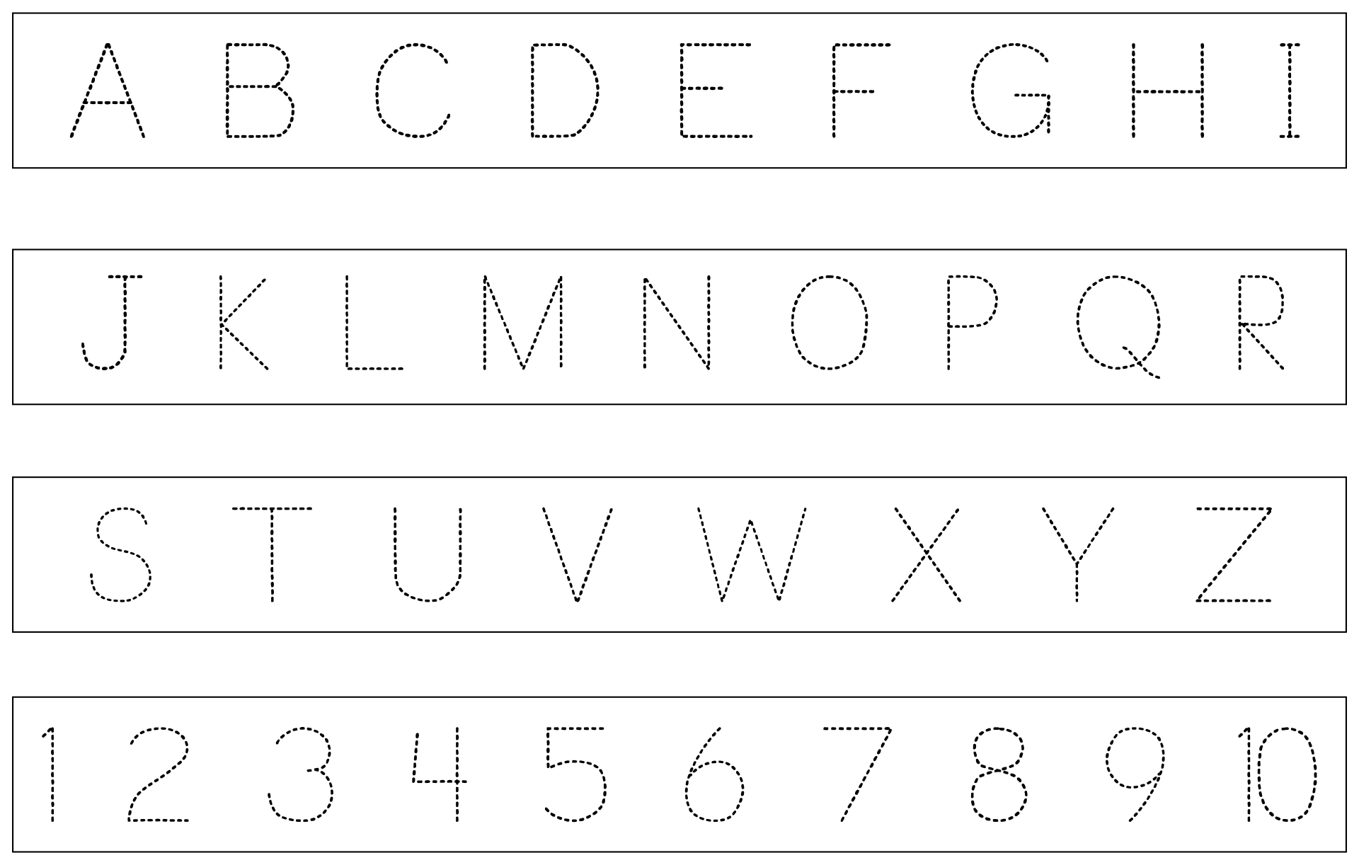 letter number tracing