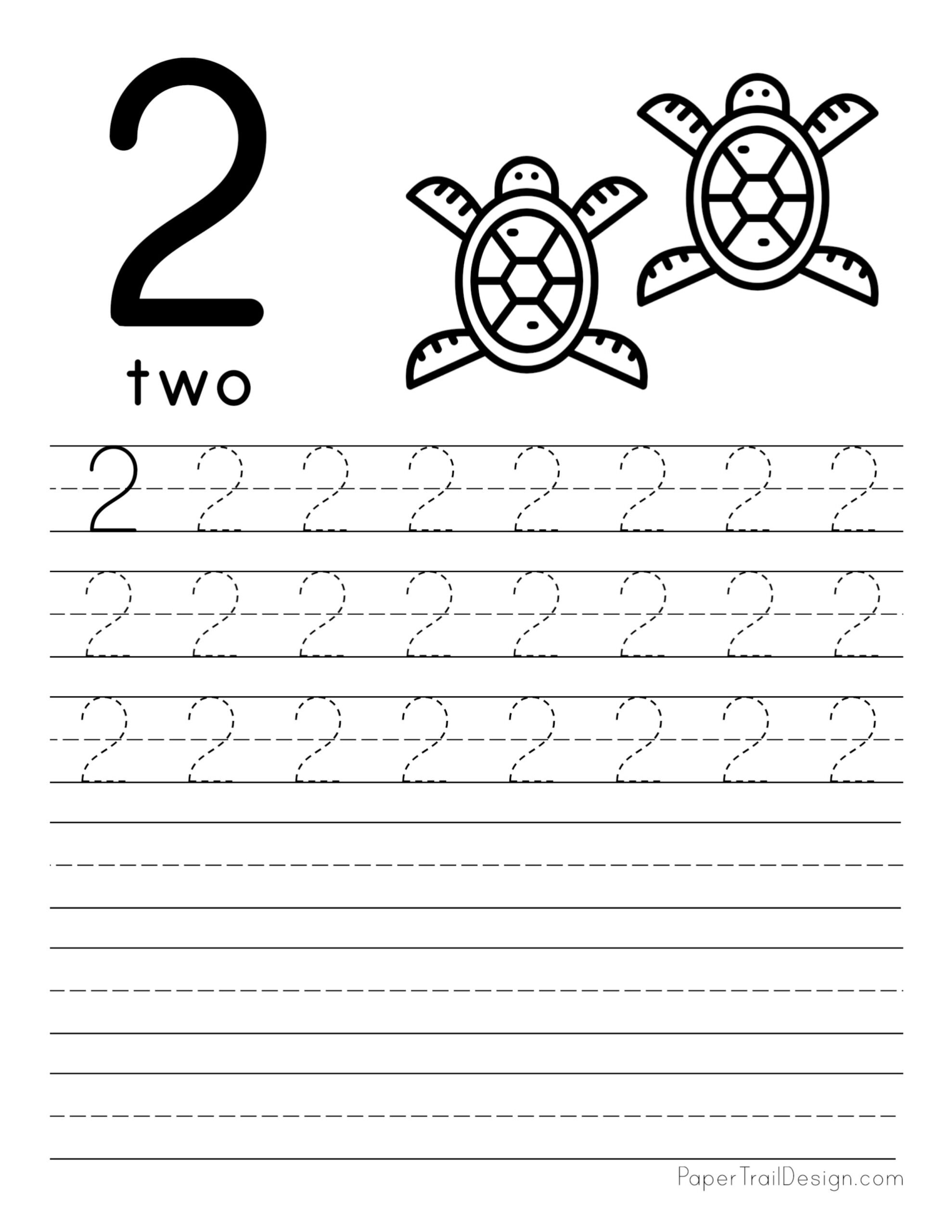 Free Printable Number 2 Tracing Worksheets In PDF PNG And JPG Worksheets Library