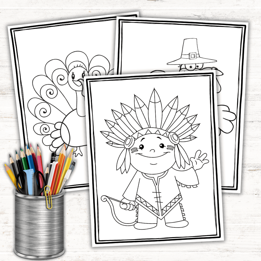 free printable preschool thanksgiving coloring pages