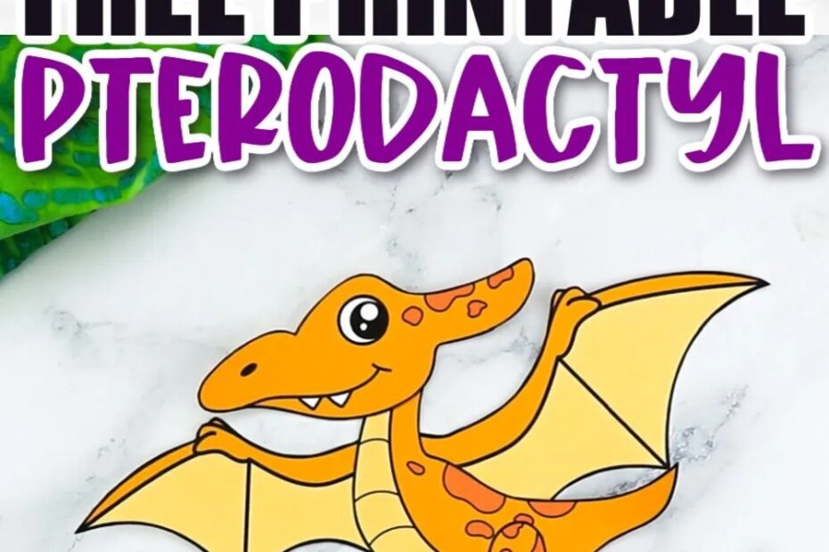 Free Printable Pterodactyl Craft Template Simple Mom Project