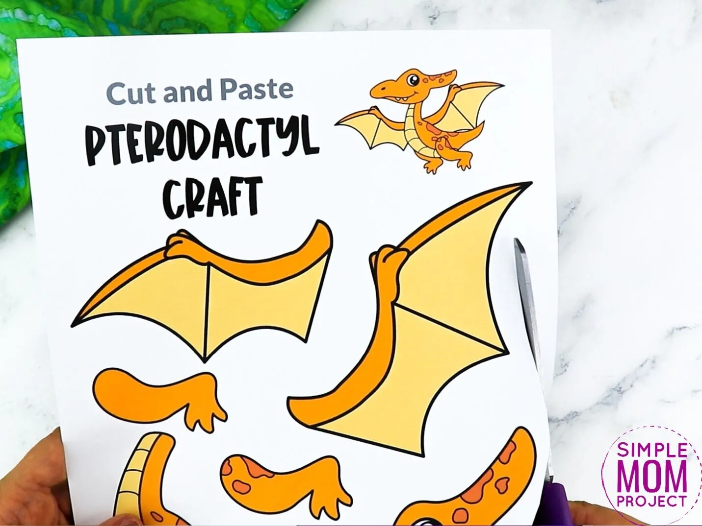 Free Printable Pterodactyl Craft Template Simple Mom Project