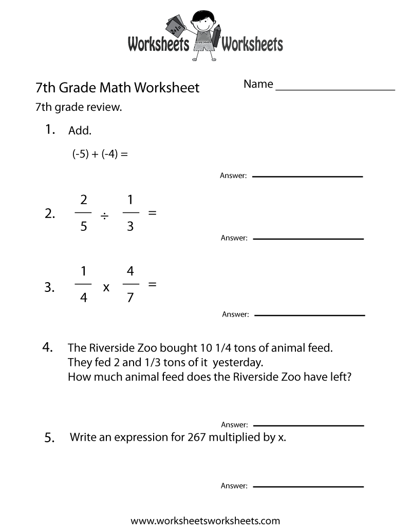 practice worksheets math