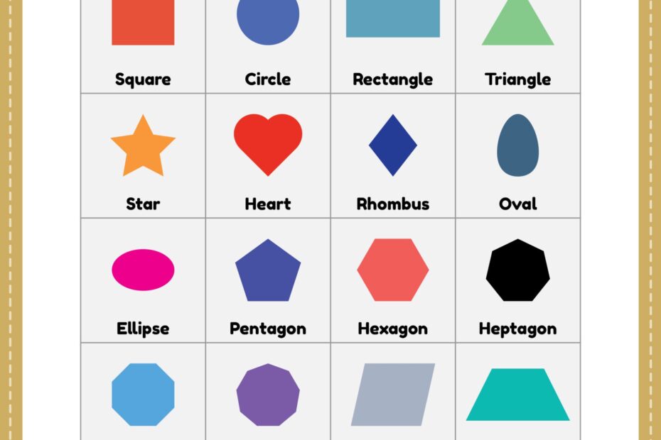 Free Printable Shapes For Kids Preschool And Kindergarten