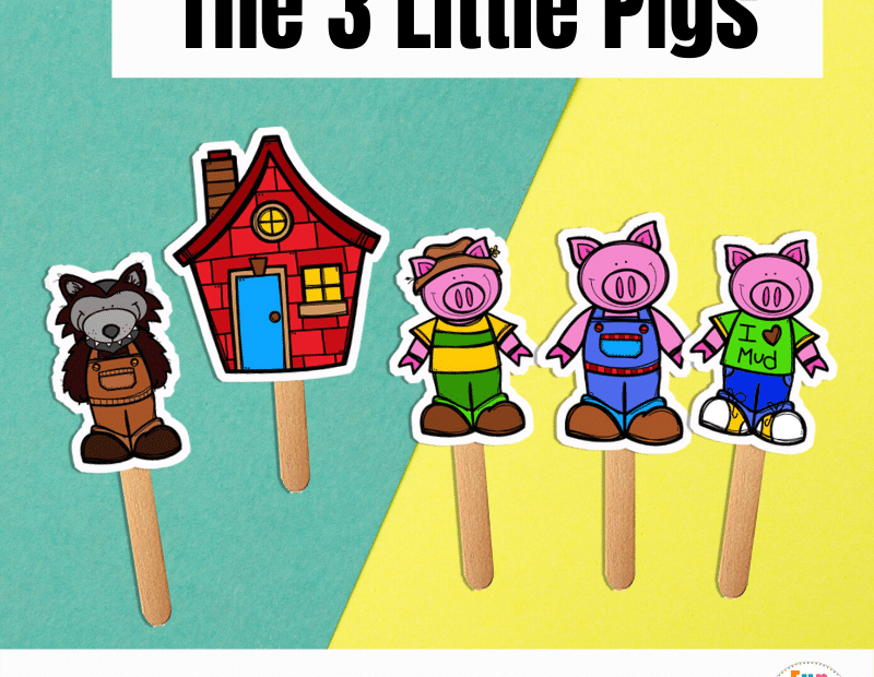 Free Printable Stick Puppets The Three Little Pigs Fun With Mama