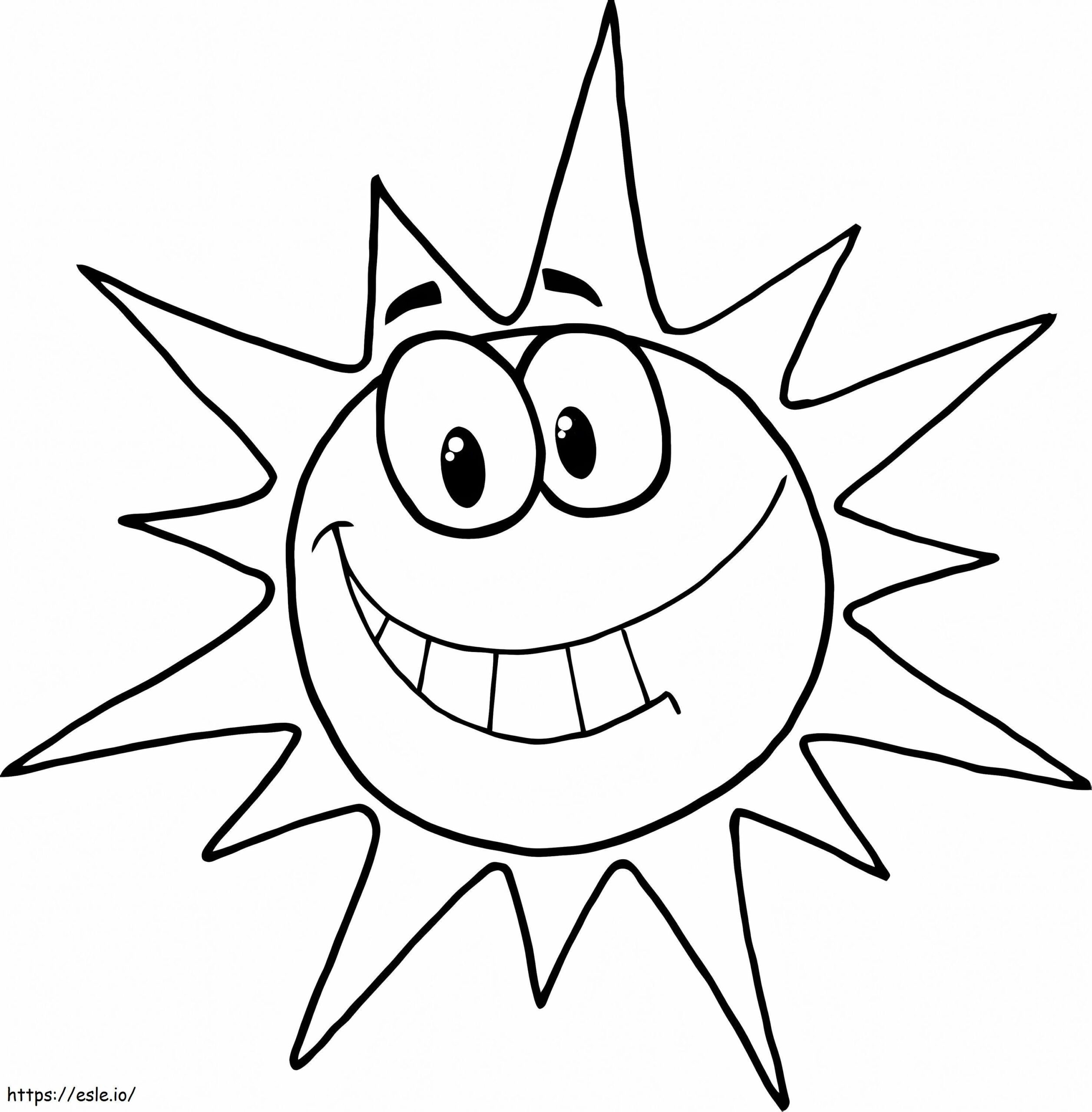 Free Printable Sun Coloring Page