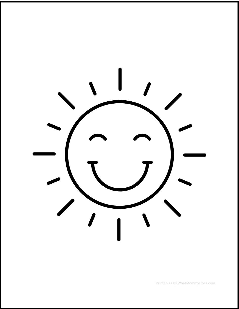 printable picture of the sun