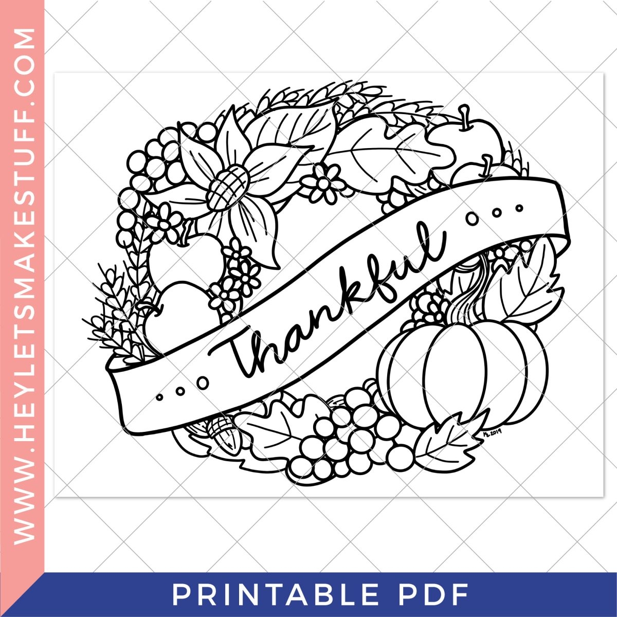 Free Printable Thanksgiving Coloring Page Hey Let s Make Stuff