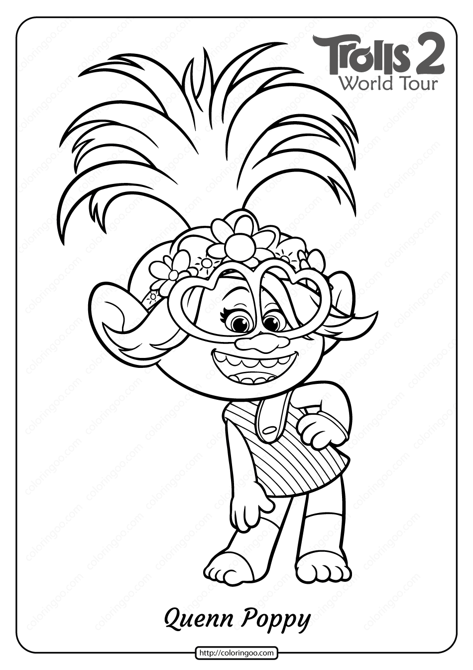 free trolls coloring pages