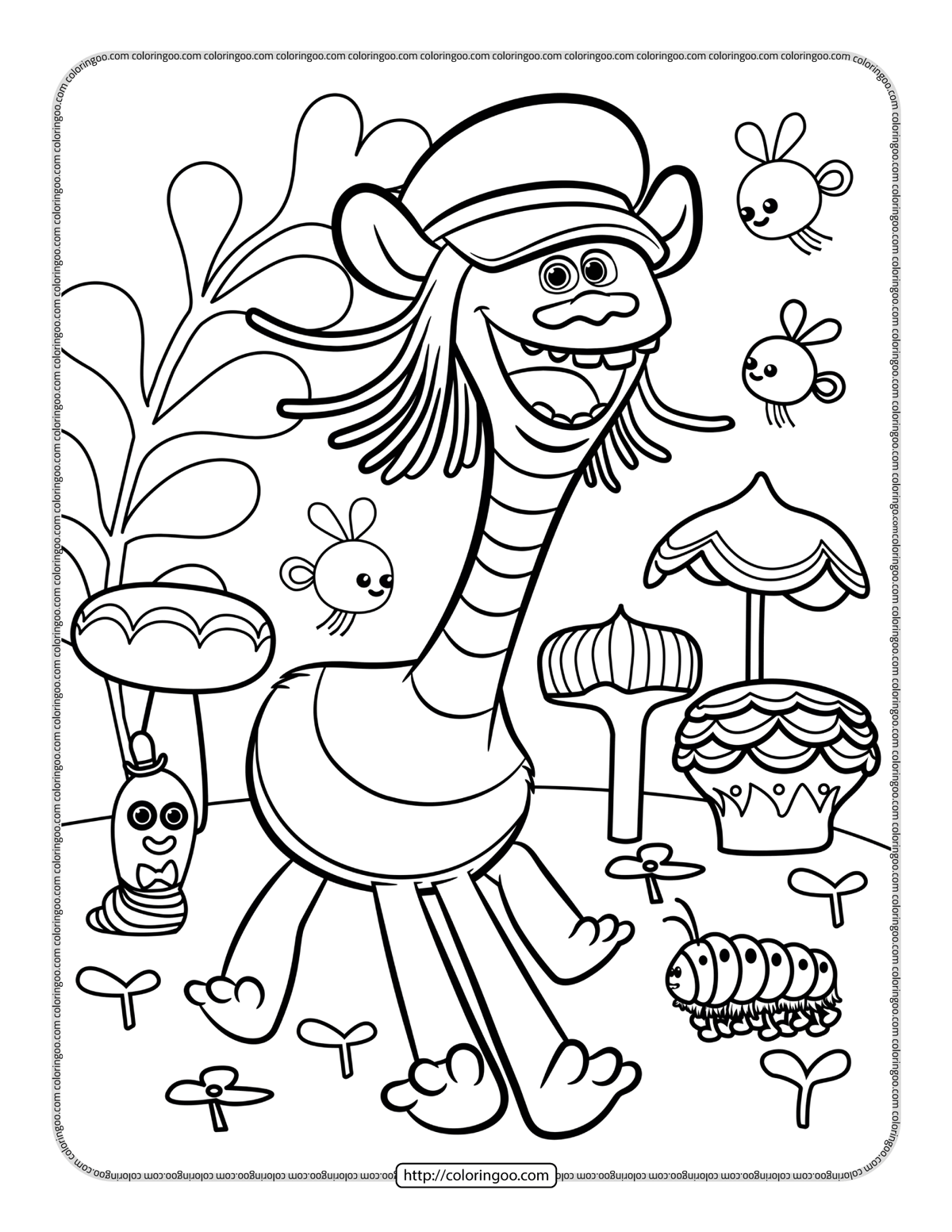 trolls coloring pages free printable