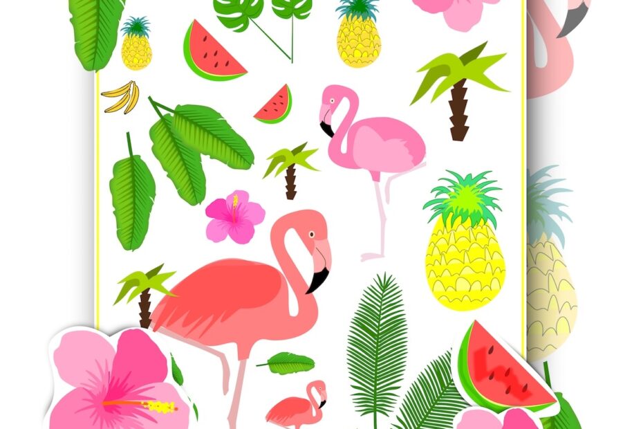 Free Printable Tropical Planner Stickers Agendasticker Freebie