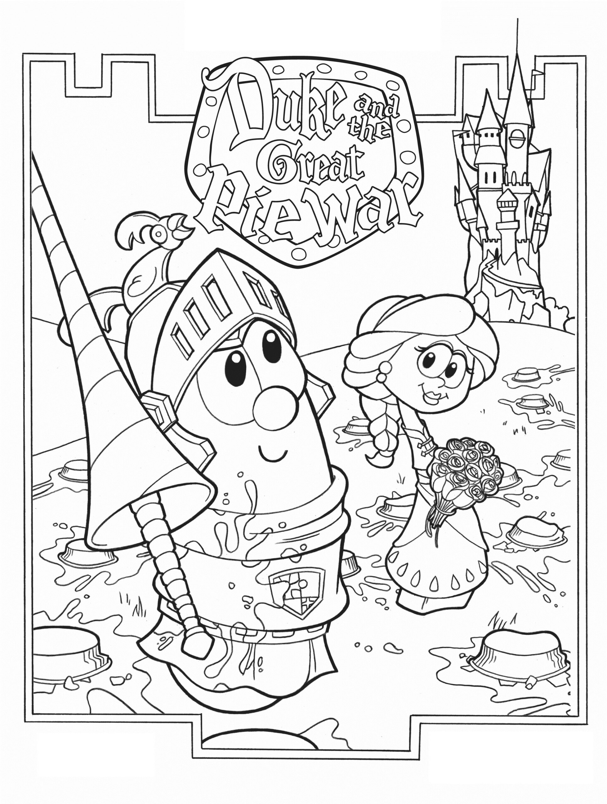 veggietales christmas coloring pages