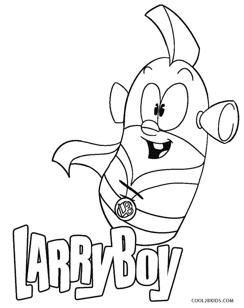 larry the cucumber coloring pages