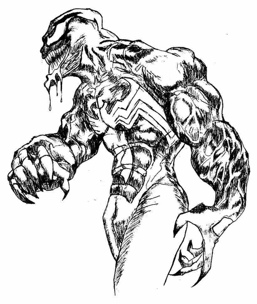 free printable coloring pages venom