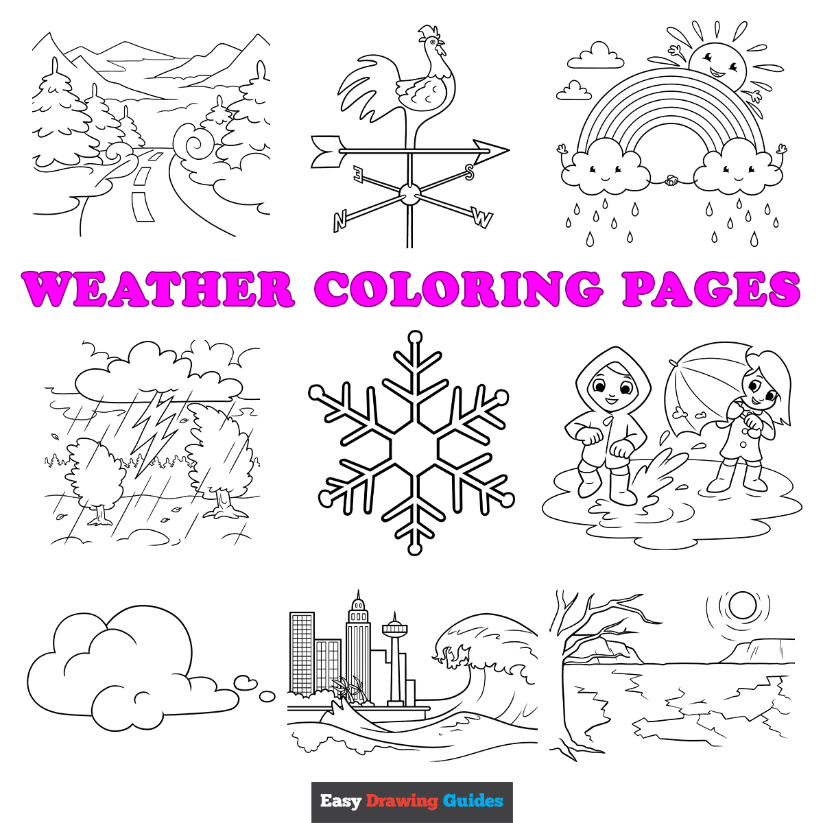 weather coloring sheets