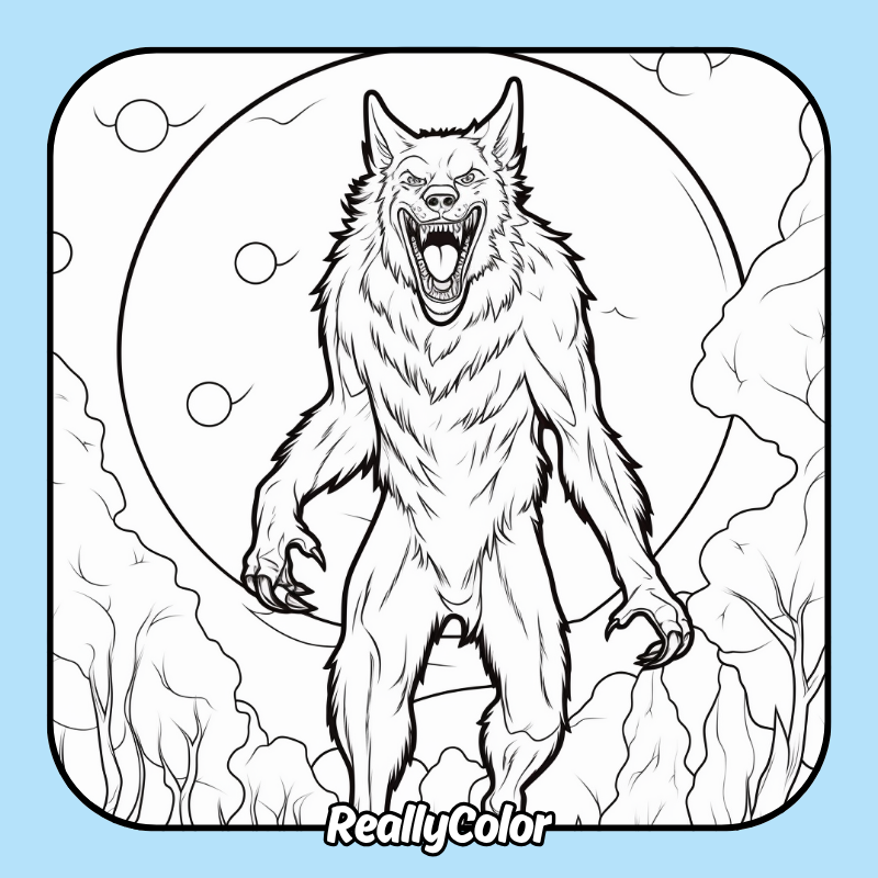 Free Printable Werewolf Coloring Pages