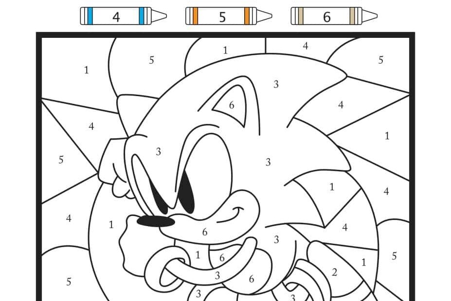 Free Sonic Color By Number Printables Artsy Pretty Colors