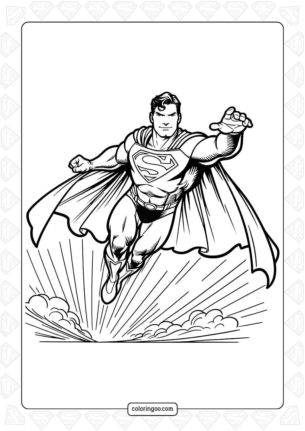 free printable superman coloring pages