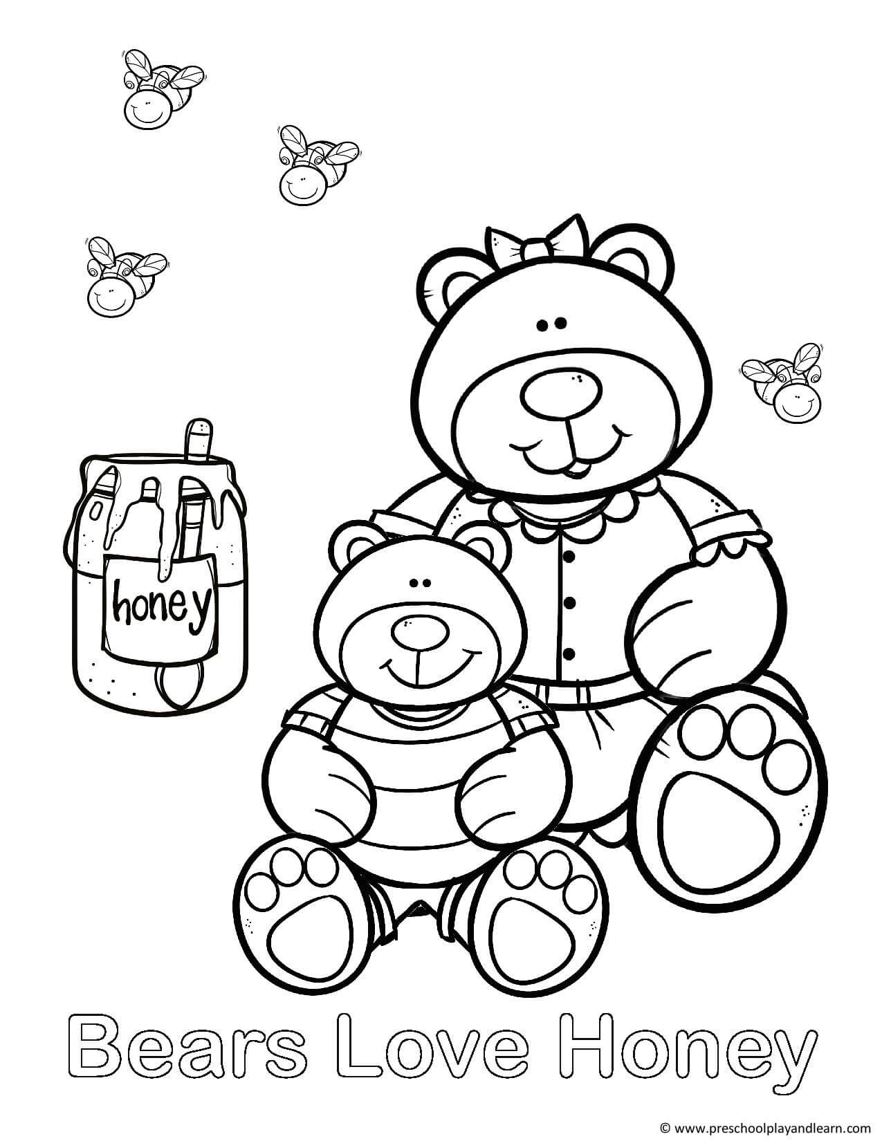 teddy bear coloring sheets