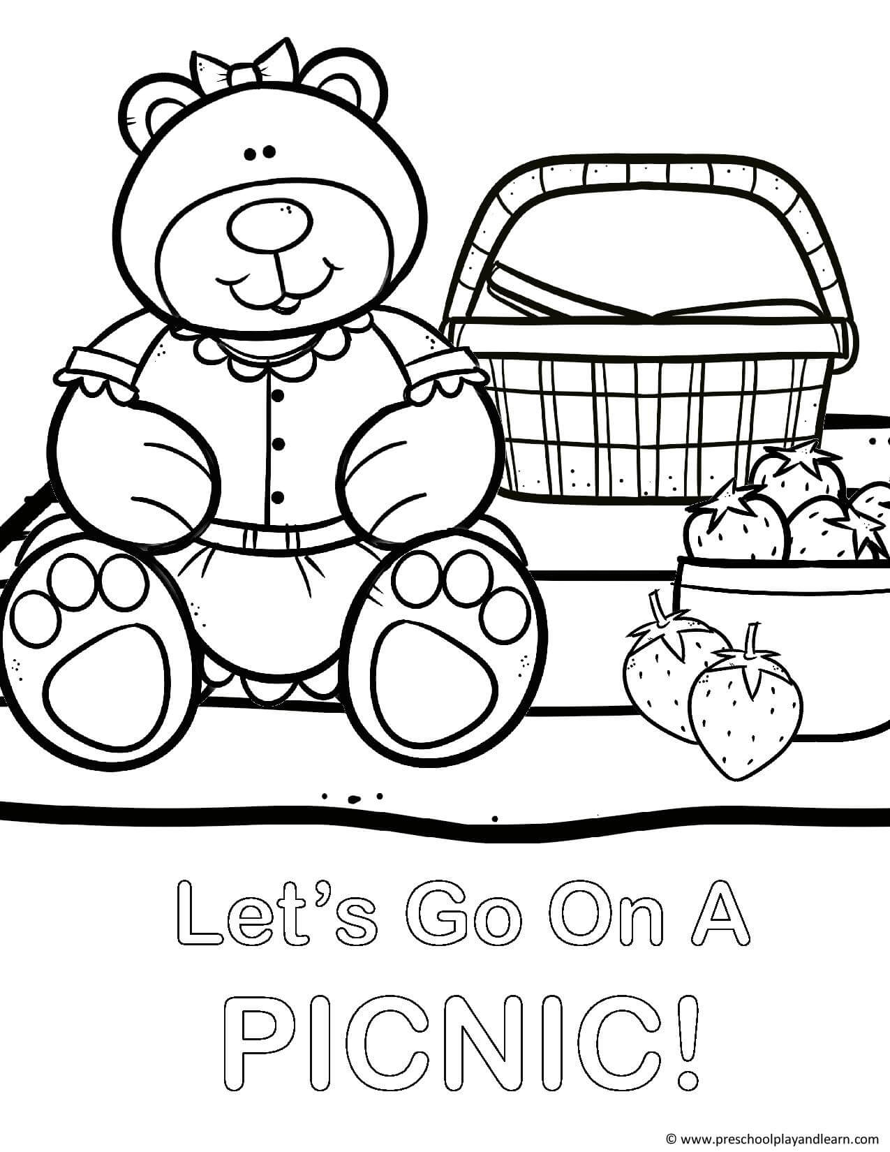 free printable teddy bear coloring pages