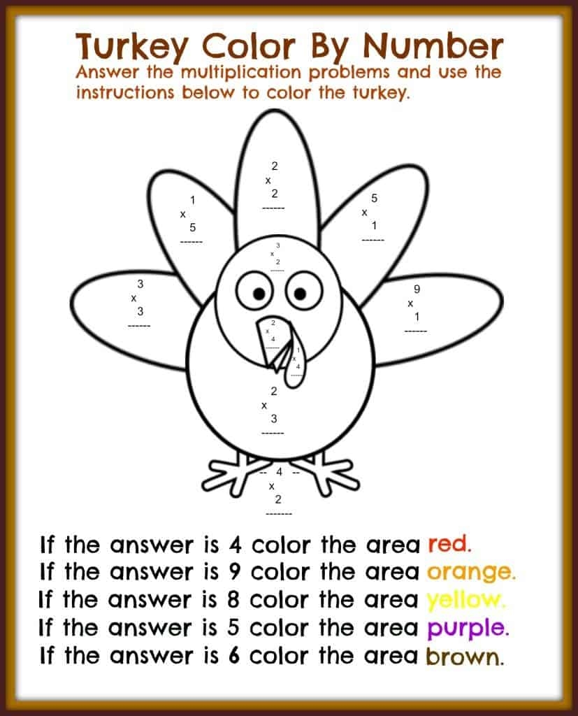 thanksgiving math worksheet