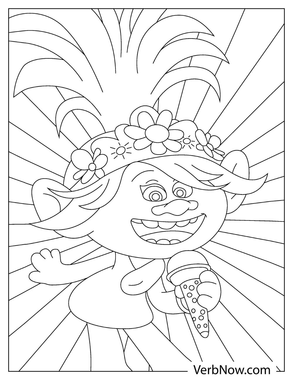 Free TROLLS Coloring Pages For Download Printable PDF 