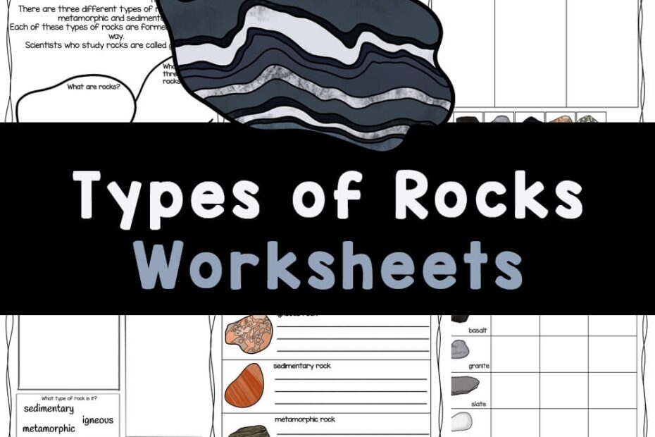FREE Types Of Rocks Worksheets inlcudes Rock Life Cycle Diagram