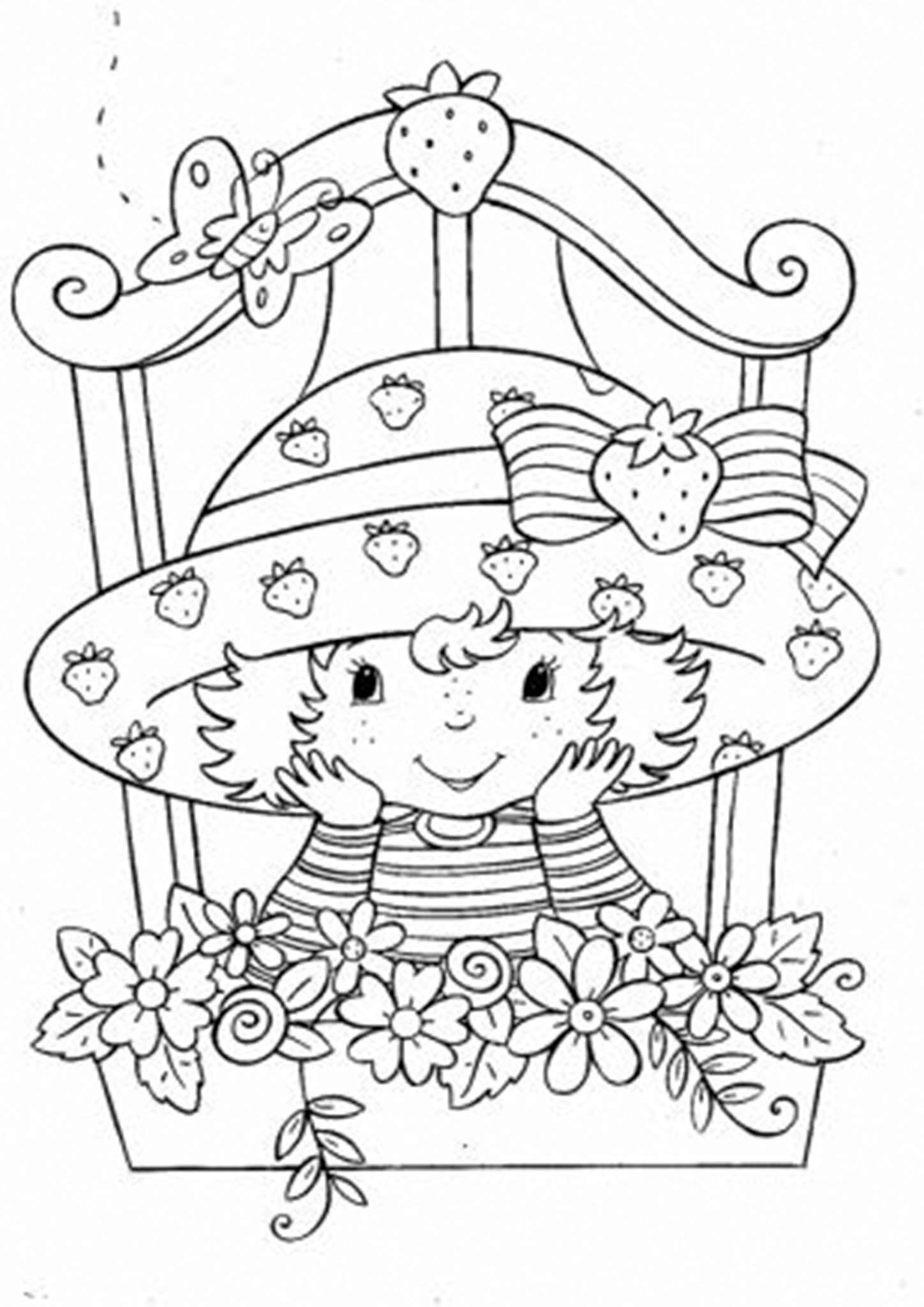 strawberry shortcake coloring sheet