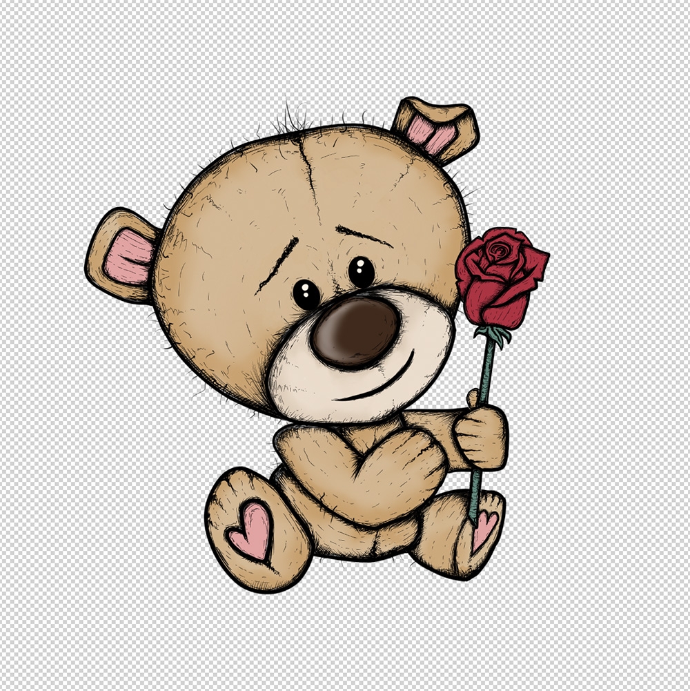 stuffed bear drawing
