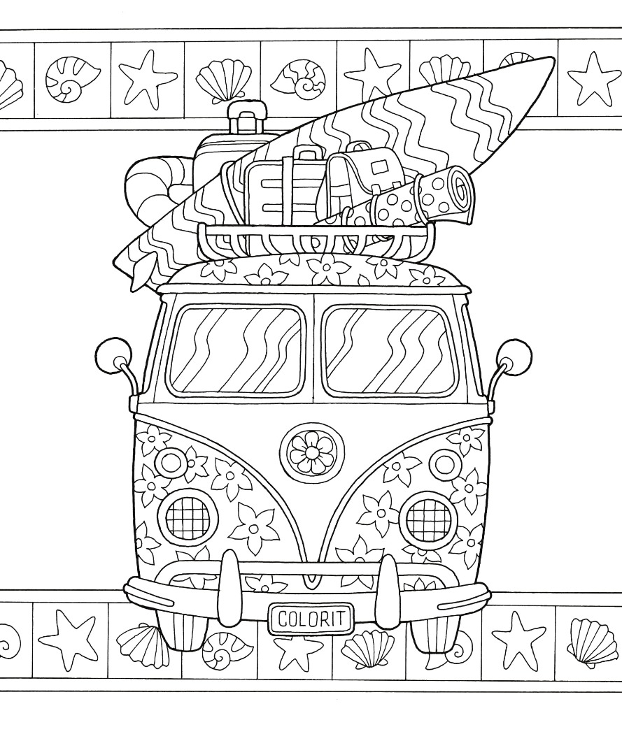 adult coloring pages summer