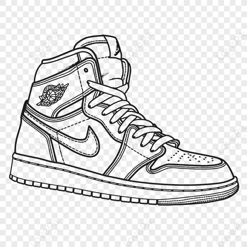 Gambar Air Jordan 1 Coloring Pages Fresh Best Of Nike Jordan Shoes Coloring Outline Sketch Drawing Vektor Terbaik Unduh Gratis Di Lovepik