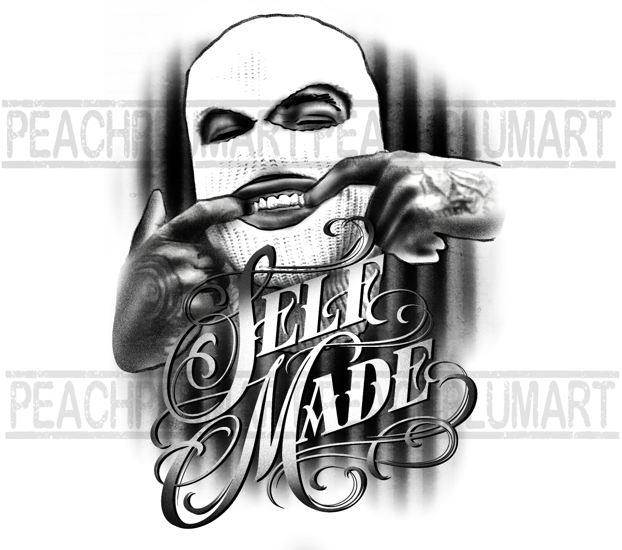 Gangster Drawing Etsy UK